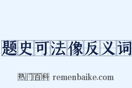 题史可法像反义词是什么意思的图片